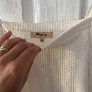 Madewell Cream Textured Top